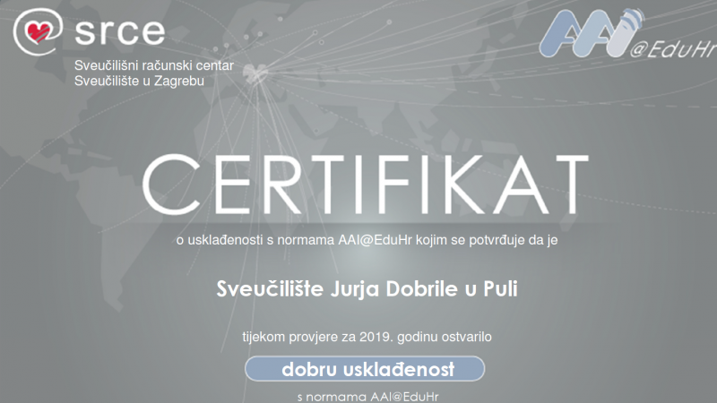 Certificiranje ustanova u sustavu...